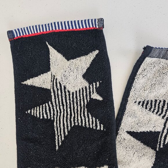 Converse All Star Retro Y2K Reversible Navy/White Terry Cloth Scarf Winter Punk - Picture 2 of 8